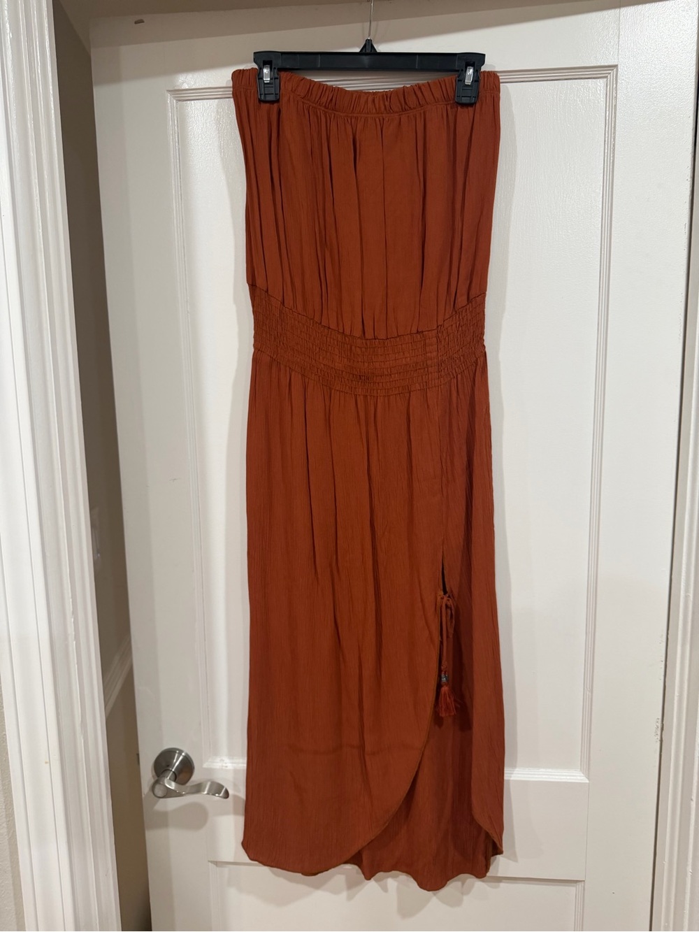 BECCA Strapless Maxi Coverup in Rust Orange